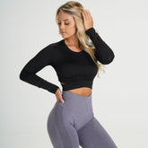 Black Crossbody Long-Sleeve Black | NVGTN New