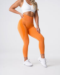Sunset Orange Contour Seamless Leggings Sunset Orange | NVGTN US