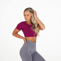 Berry Open Back Tee Berry | NVGTN US