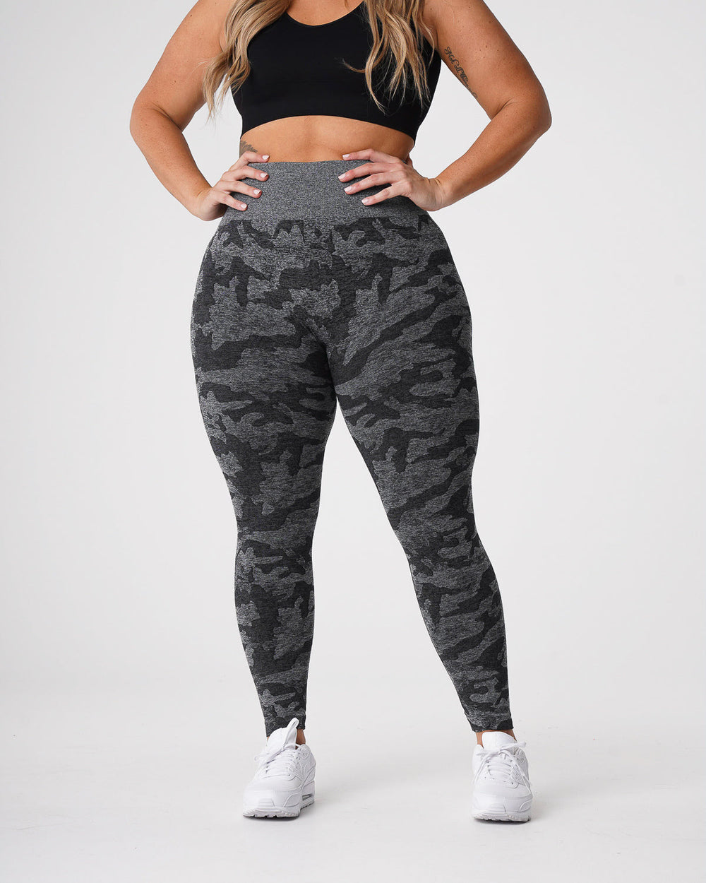 Black Camo Seamless Leggings Black | NVGTN Outlet