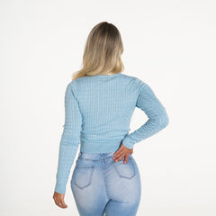 Baby Blue Thinking Of You Long Sleeve Baby Blue | NVGTN Discount