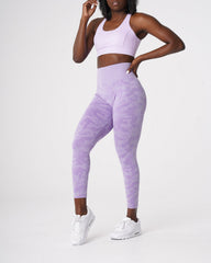 Lilac Camo Seamless Leggings Lilac | NVGTN Outlet