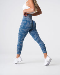 Slate Blue Camo Seamless Leggings Slate Blue | NVGTN Online