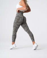 Khaki Green Camo Seamless Leggings Khaki Green | NVGTN Sale
