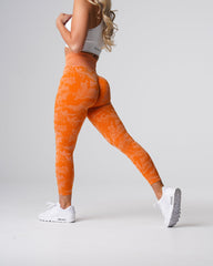 Burnt Orange Camo Seamless Leggings Burnt Orange | NVGTN For Sale