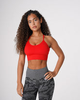 Scarlet Flourish Seamless Bra Scarlet | NVGTN Online Shop