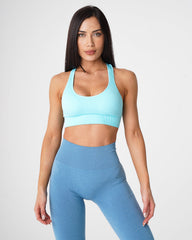Aqua Galaxy Ribbed Seamless Bra Aqua | NVGTN Near Me