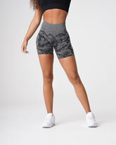 Black Camo Seamless Shorts Black | NVGTN US