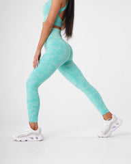 Mint Camo Seamless Leggings Mint | NVGTN US
