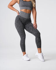 Black Speckled Snakeskin Seamless Leggings Black Speckled | NVGTN For Sale