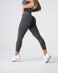 Black Speckled Snakeskin Seamless Leggings Black Speckled | NVGTN For Sale