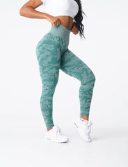 Forest Green Camo Seamless Leggings Forest Green | NVGTN Online Shop