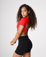 Scarlet Open Back Tee Scarlet | NVGTN US