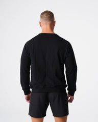 Black Crew Neck Sweatshirt Black | NVGTN Sale