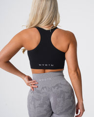 Black Cinched Seamless Bra Black | NVGTN Online Shop