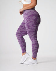 Violet Camo Seamless Leggings Violet | NVGTN US