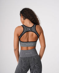 Black Speckled Zebra Eclipse Seamless Bra Black Speckled | NVGTN US