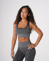 Black Speckled Zebra Eclipse Seamless Bra Black Speckled | NVGTN US