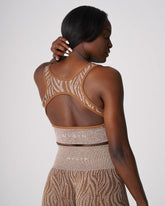 Mocha Zebra Eclipse Seamless Bra Mocha | NVGTN Outlet