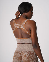Mocha Zebra Eclipse Seamless Bra Mocha | NVGTN Outlet
