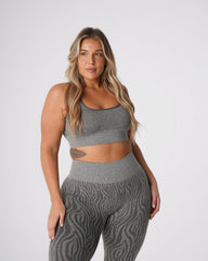 Khaki Green Zebra Eclipse Seamless Bra Khaki Green | NVGTN New