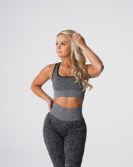 Black Speckled Snakeskin Eclipse Seamless Bra Black Speckled | NVGTN For Sale