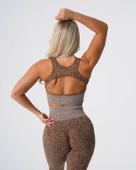 Mocha Snakeskin Eclipse Seamless Bra Mocha | NVGTN Online Shop