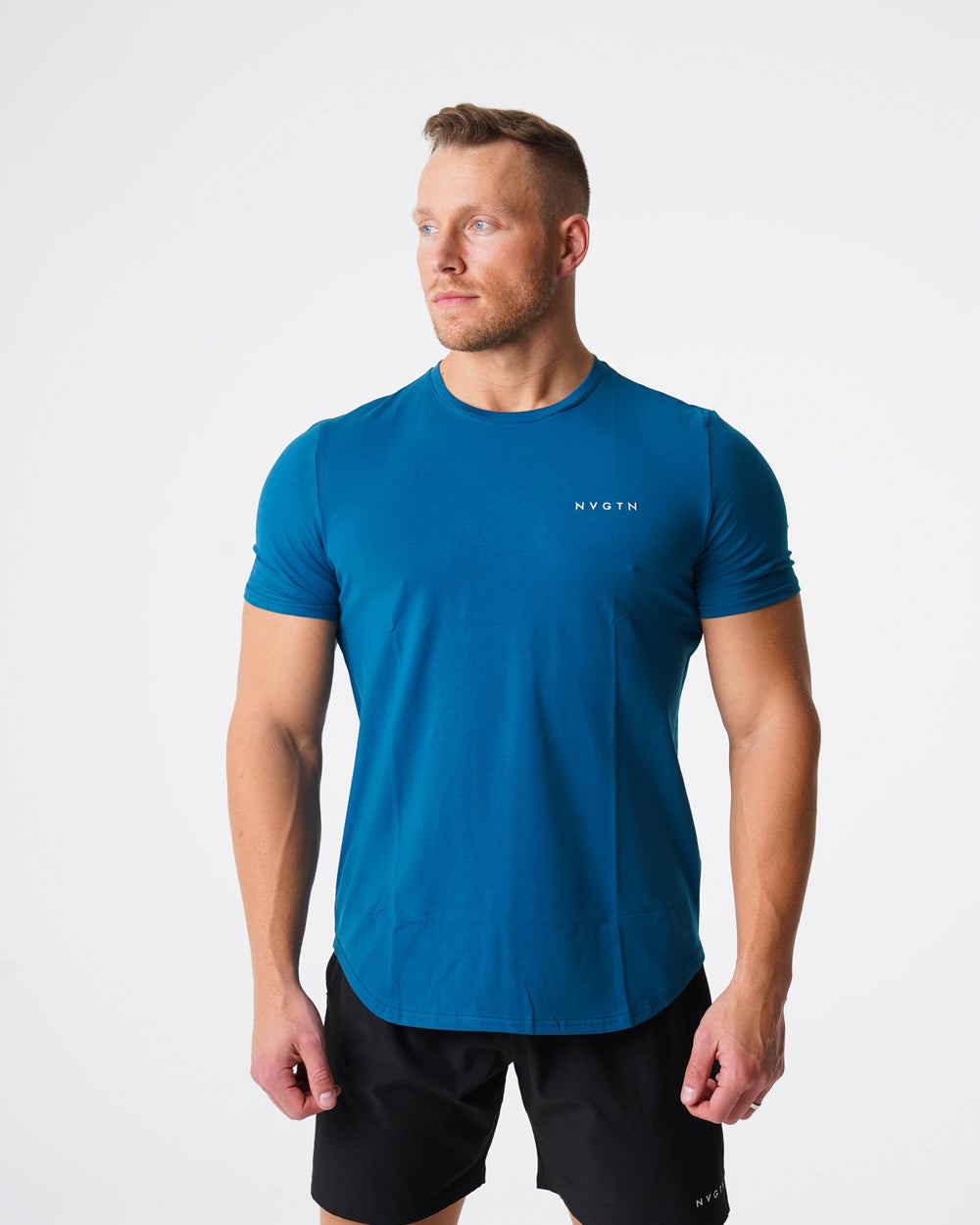 French Blue Pulse Fitted Tee French Blue | NVGTN Online