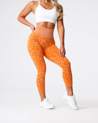 Burnt Orange Leopard Seamless Leggings Burnt Orange | NVGTN New