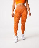 Burnt Orange Zebra Seamless Leggings Burnt Orange | NVGTN Outlet