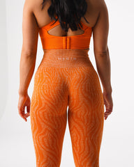 Burnt Orange Zebra Seamless Leggings Burnt Orange | NVGTN Outlet