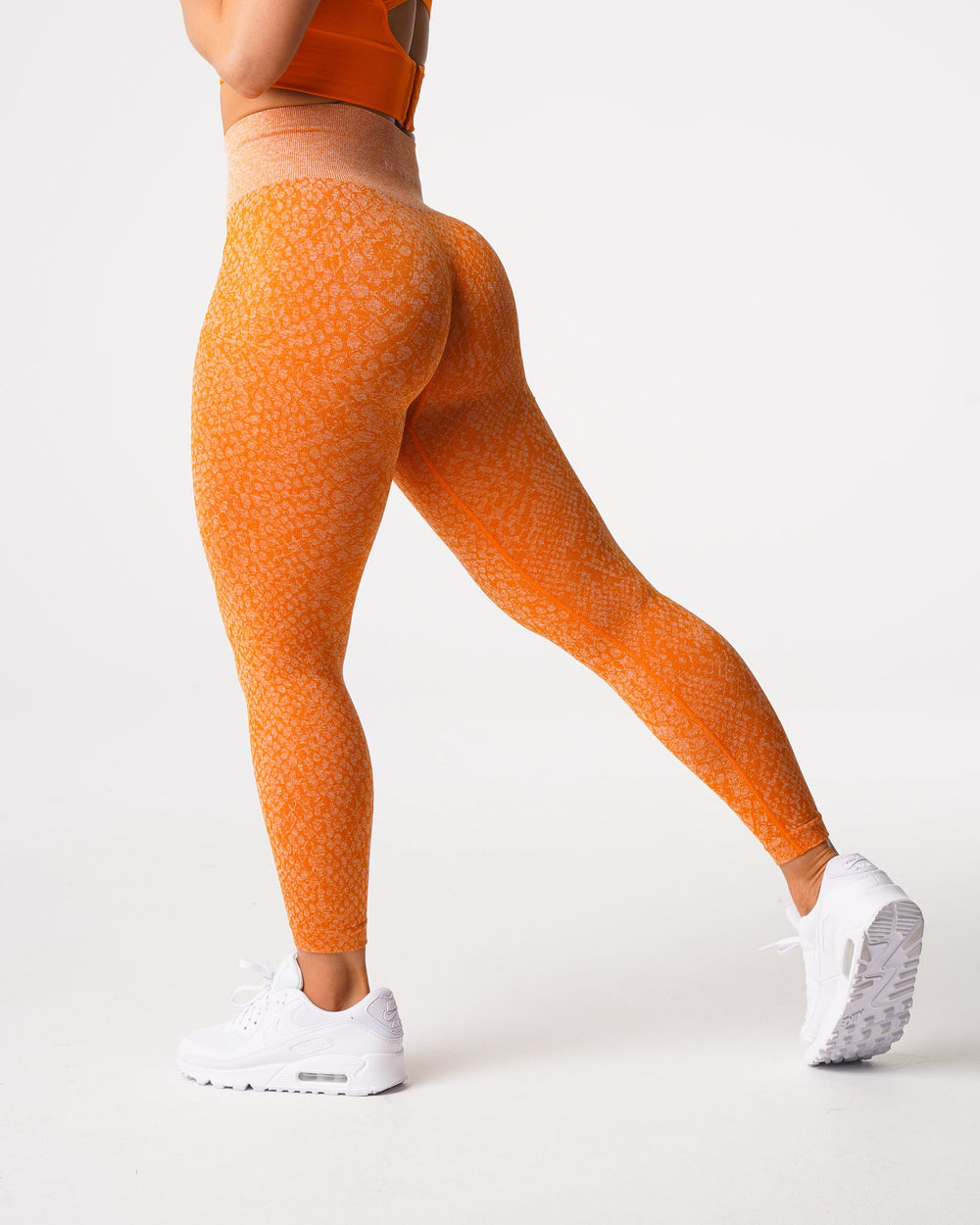 Burnt Orange Snakeskin Seamless Leggings Burnt Orange | NVGTN Online