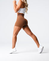 Caramel Solid Seamless Shorts Caramel | NVGTN Online