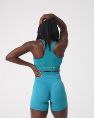 Teal Cinched Seamless Bra Teal | NVGTN Online Shop