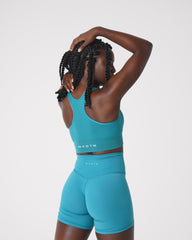 Teal Cinched Seamless Bra Teal | NVGTN Online Shop