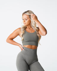 Khaki Green Poise Bra Top Khaki Green | NVGTN Discount