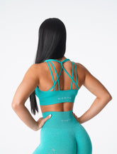 Turquoise Galaxy Ribbed Seamless Bra Turquoise | NVGTN Online Shop