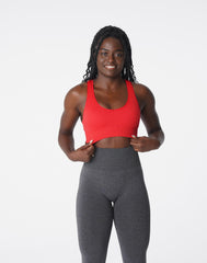 Scarlet Galaxy Ribbed Seamless Bra Scarlet | NVGTN New