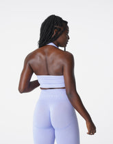 Periwinkle Limitless Ribbed Seamless Halter Bra Periwinkle | NVGTN Online