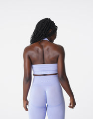 Periwinkle Limitless Ribbed Seamless Halter Bra Periwinkle | NVGTN Online