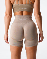 Beige Contour Seamless Shorts Beige | NVGTN Near Me