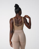 Beige Desire Ribbed Seamless Bra Beige | NVGTN Online Shop