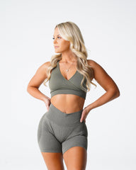 Khaki Green Pursuit Seamless Bra Khaki Green | NVGTN Online