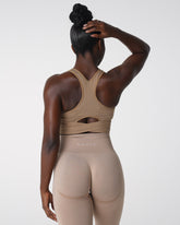 Beige Sculpt Seamless Bra Top Beige | NVGTN Sale