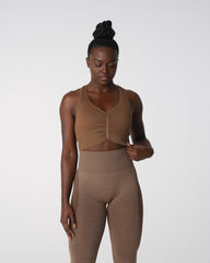 Mocha Cinched Seamless Bra Mocha | NVGTN Online