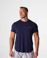 Navy Tech Fitted Tee Navy | NVGTN Online Shop