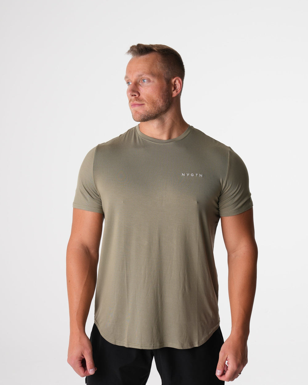 Sage Green Tech Fitted Tee Sage Green | NVGTN Online Shop