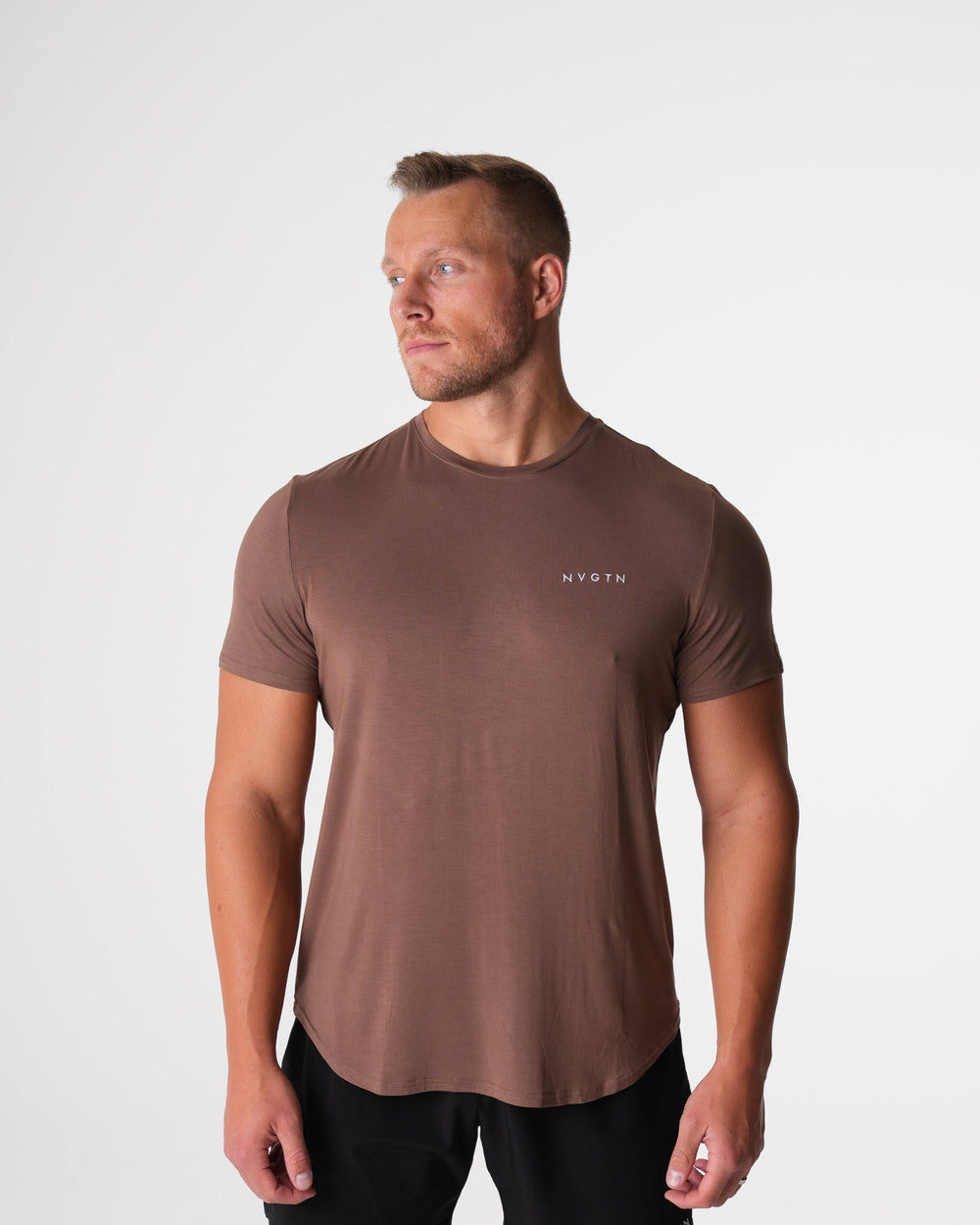 Mocha Tech Fitted Tee Mocha | NVGTN New