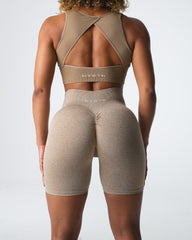 Beige Scrunch Seamless Shorts Beige | NVGTN Sale