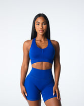 Sapphire Blue Rise Seamless Bra Sapphire Blue | NVGTN Sale